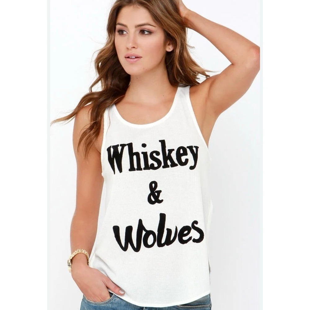 MINKPINK "Whiskey‎ & Wolves" tank top.